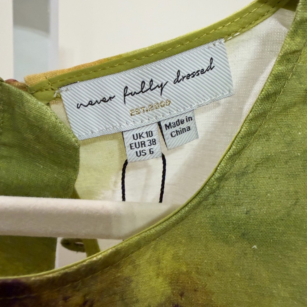 NWT Never Fully Dressed cut-out waist midaxi dress in green ombre Alba dress - Picture 9 of 13